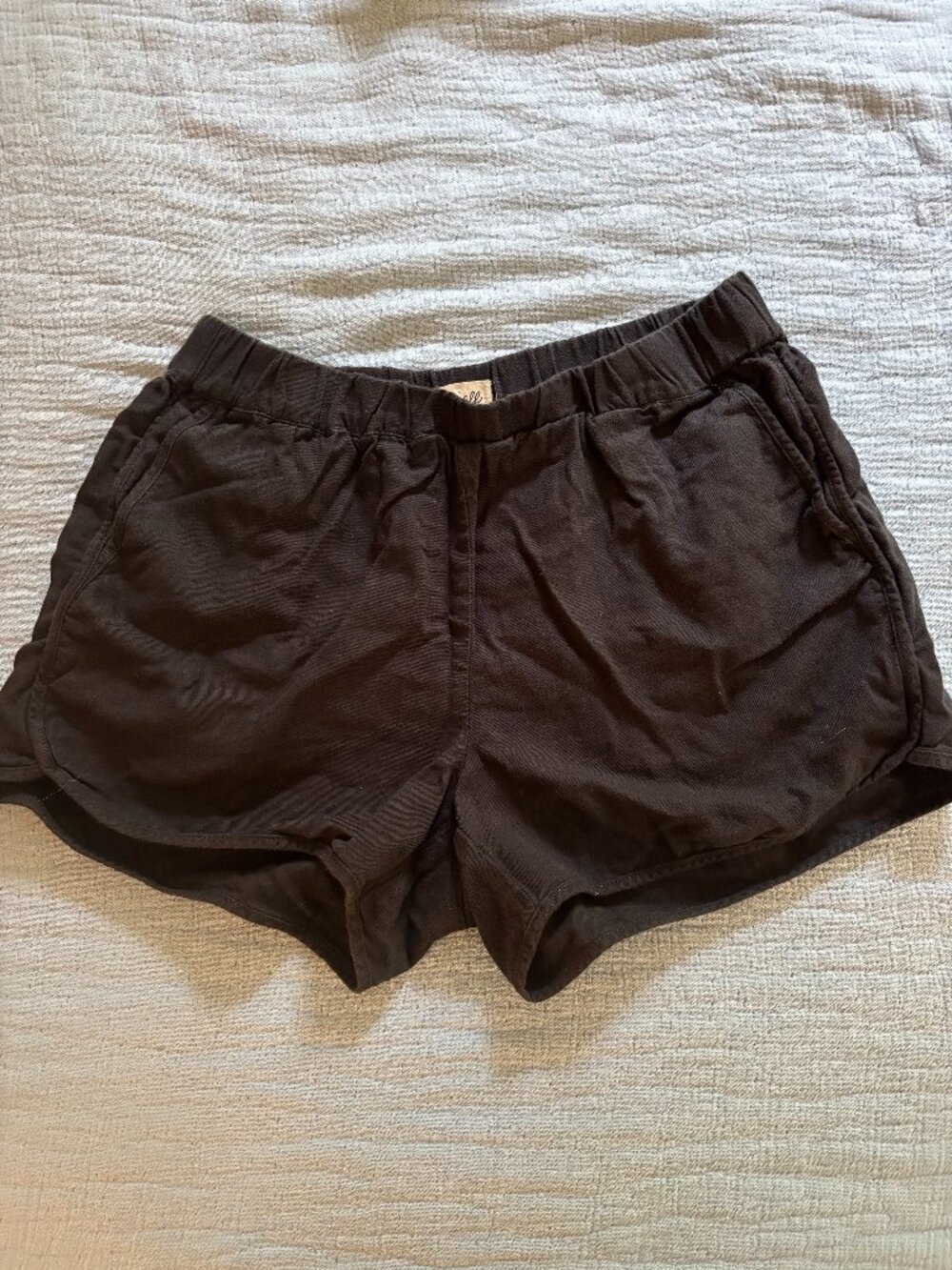 Black Madewell Cotton Shorts.